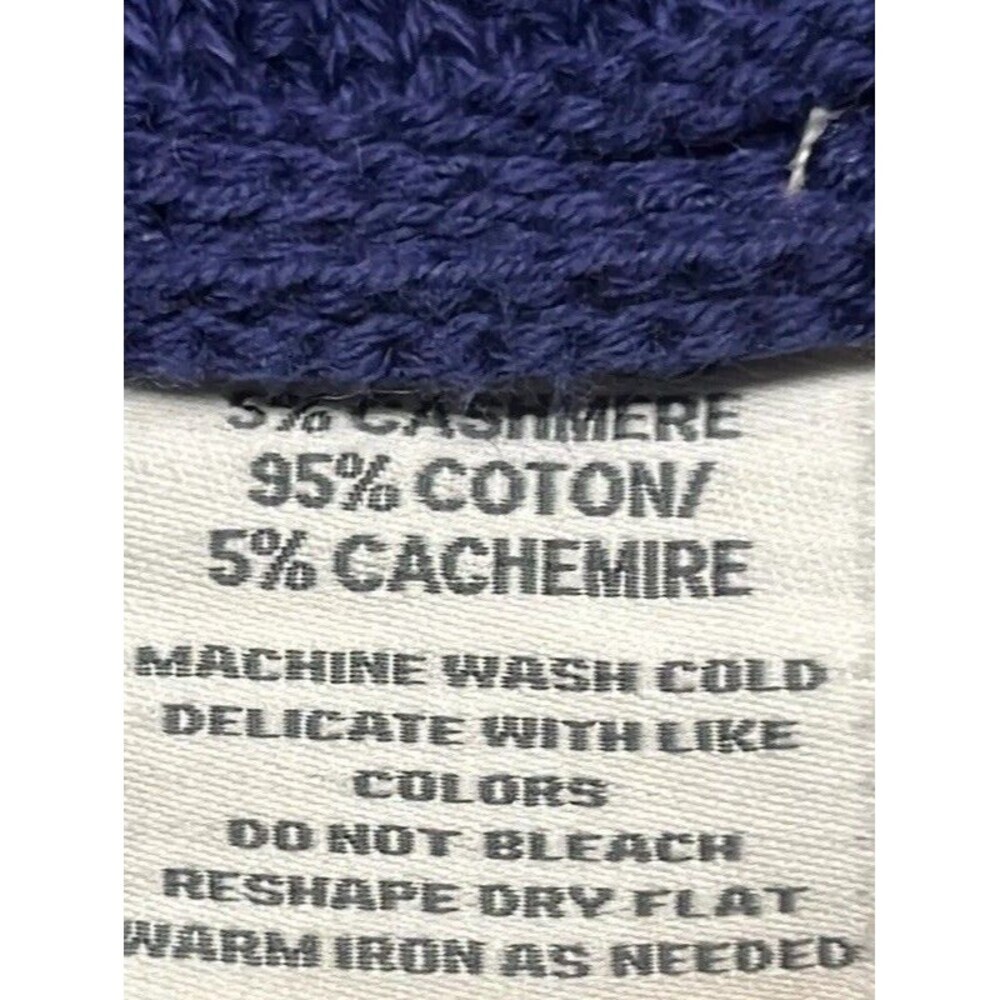 Alashan Cotton Cashmere Cardigan Small Sapphire Blue Fringe Boho Hook Eye - Picture 5 of 13